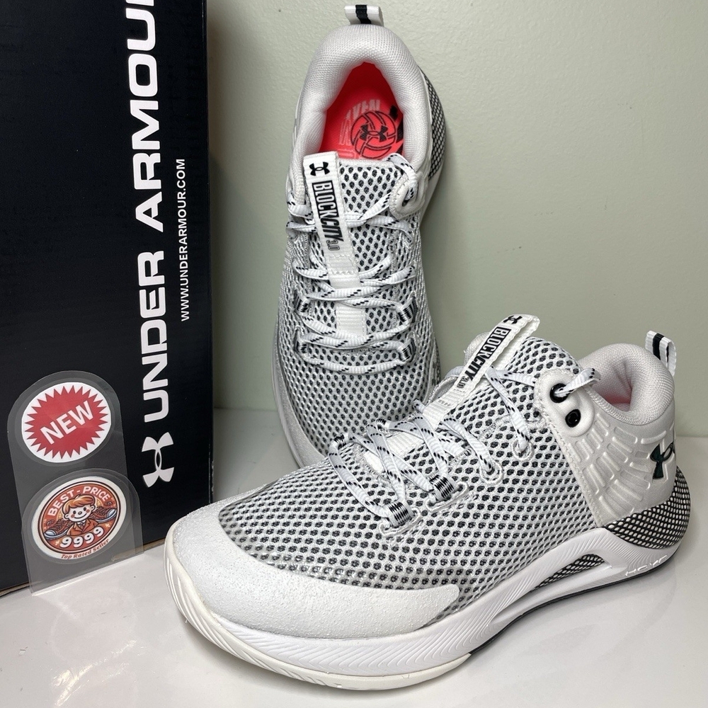 Under Armour White and Gray HOVR Athletic Shoes